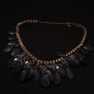 18 inch navy beaded necklace